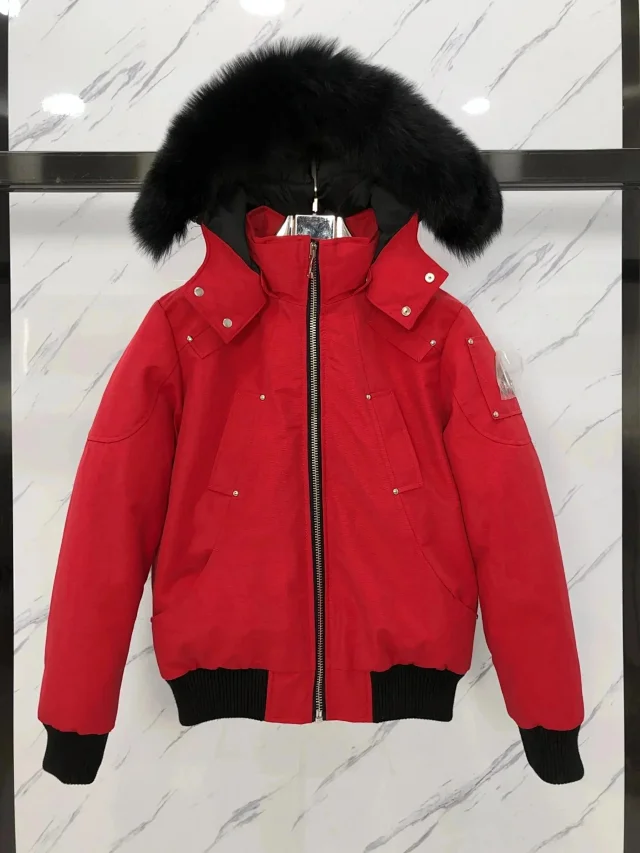 Moose Knuckles Down Jackets Fur-Trim Hooded Bomber product detail image 8