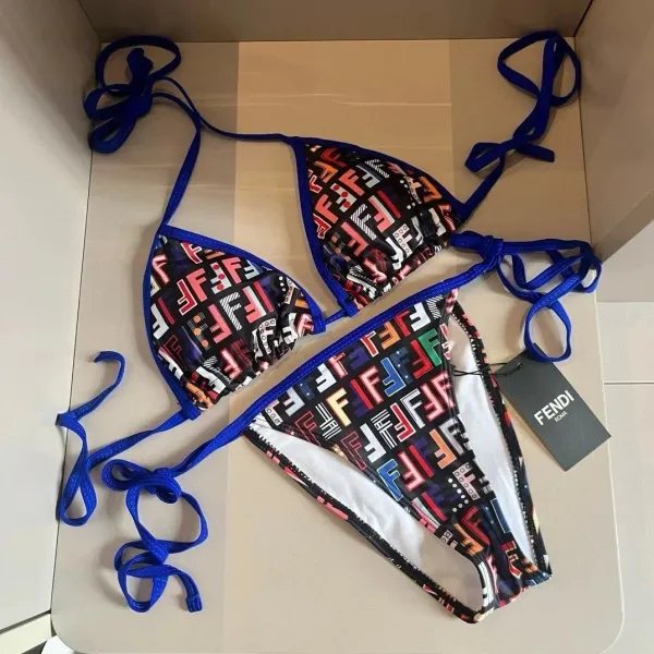 Fendi Logo-Print One-Piece Swimsuit Brown - 7