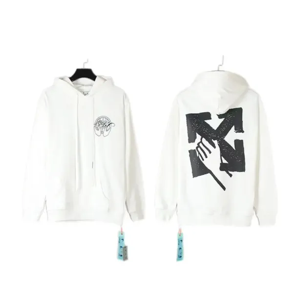 Off-White Arrow Graphic Hoodie White - 1