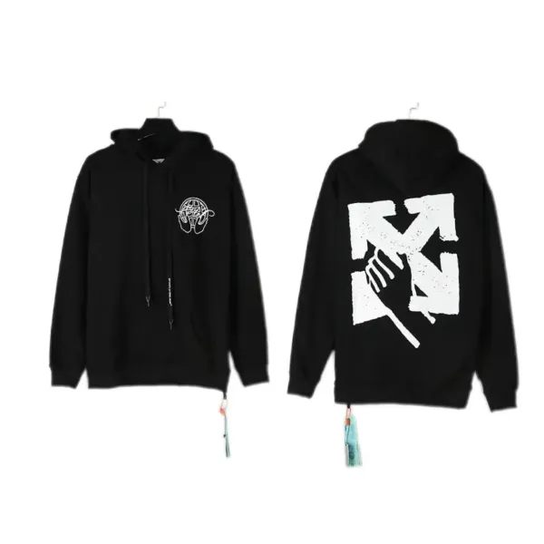 Off-White Arrow Print Hoodie Black - 1