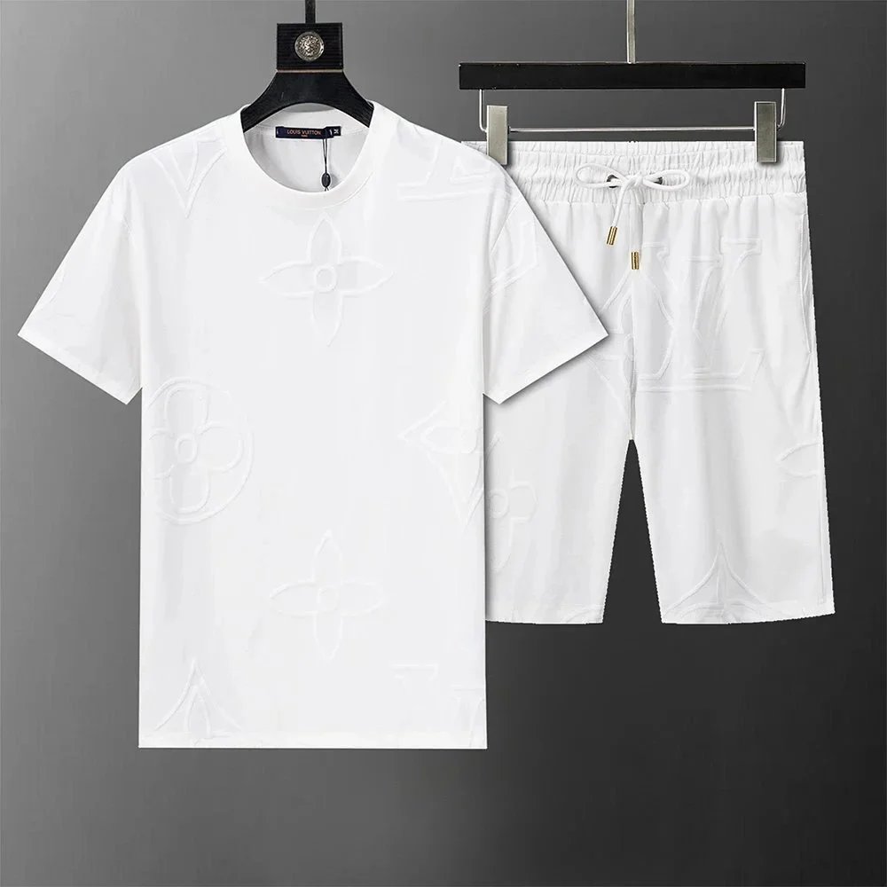 Dior Matching Sets Short-Sleeve T-Shirt and Drawstring Shorts Set — 26