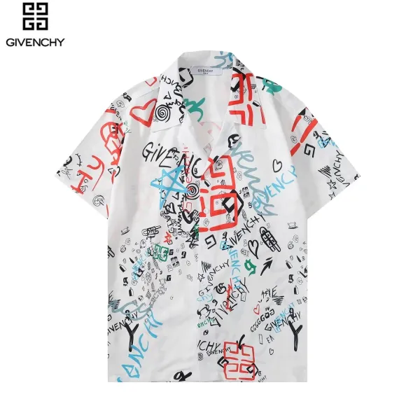 Givenchy Logo Print Short-Sleeve Shirt White - 6