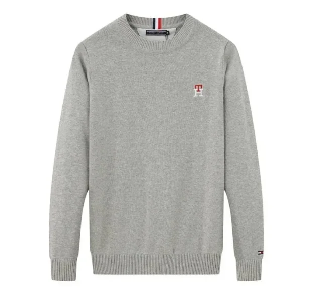 Tommy Hilfiger Knitwear Embroidered logo crew-neck and full-zip knit sweaters product detail image 8