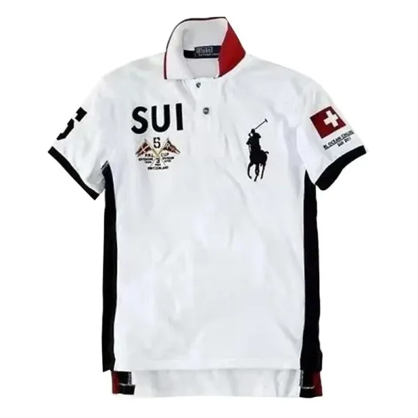 Ralph Lauren SUI Polo White with Black and Red Accents Polo - 1