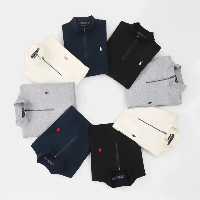 Polo Ralph Lauren Hoodies & Sweatshirts Quarter-Zip Mock-Neck Sweatshirt with Embroidered Pony product detail image 1