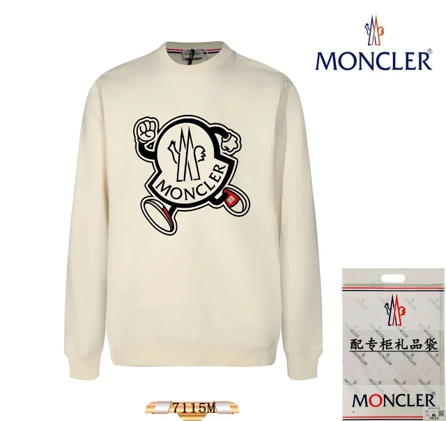 Moncler Hoodies & Sweatshirts Crewneck Sweatshirt with Logo Graphic product detail image 3