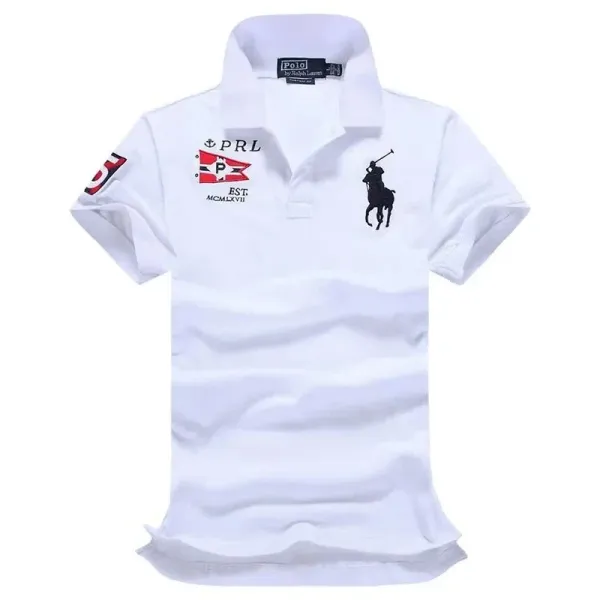 Ralph Lauren Polo PRL Flag White Polo - 1