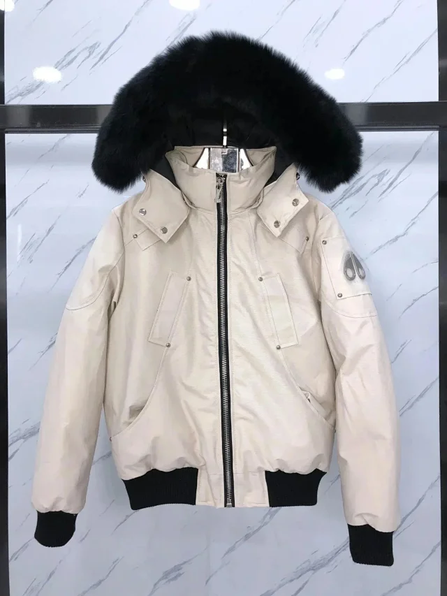Moose Knuckles Down Jackets Fur-Trim Hooded Bomber product detail image 10