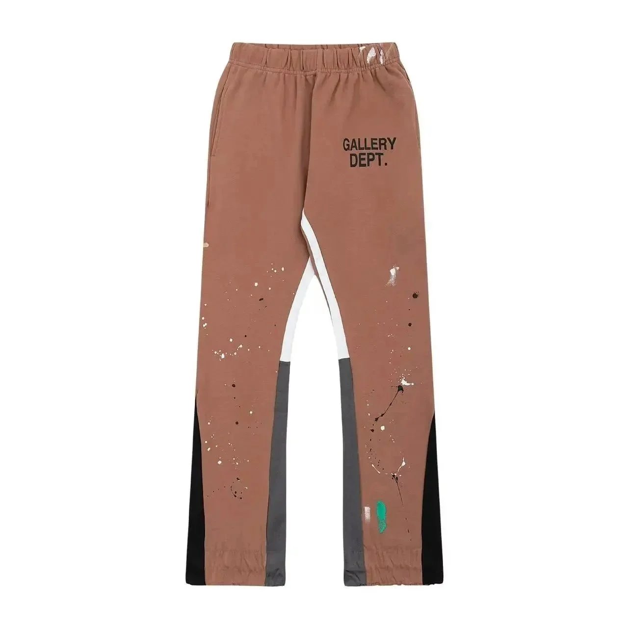 Gallery Dept. Trousers Paint-splatter sweatpants with logo print image 9