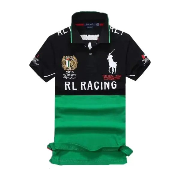 Ralph Lauren RL Racing Black and Green Polo - 1