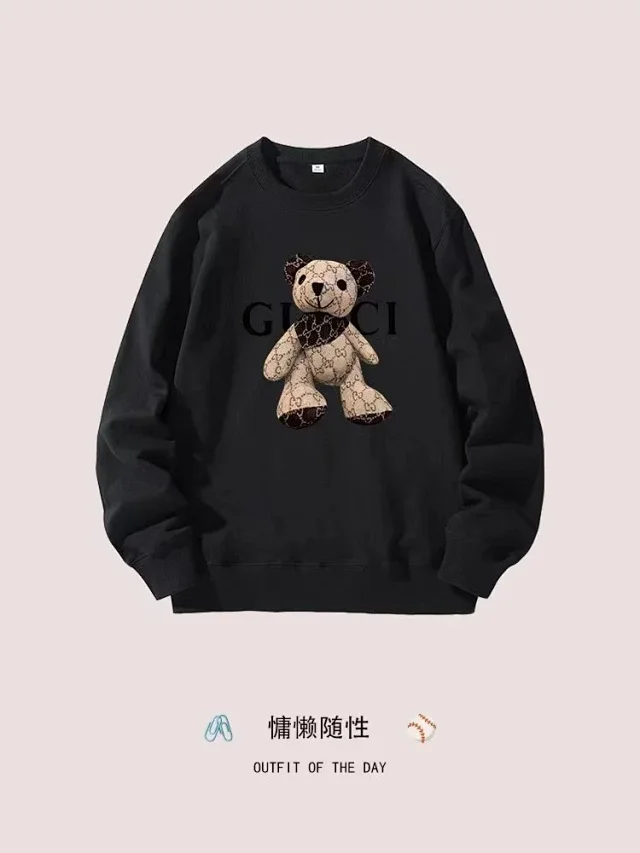 Gucci Hoodies & Sweatshirts Teddy Bear Logo-Print Crewneck Sweatshirt product detail image 5