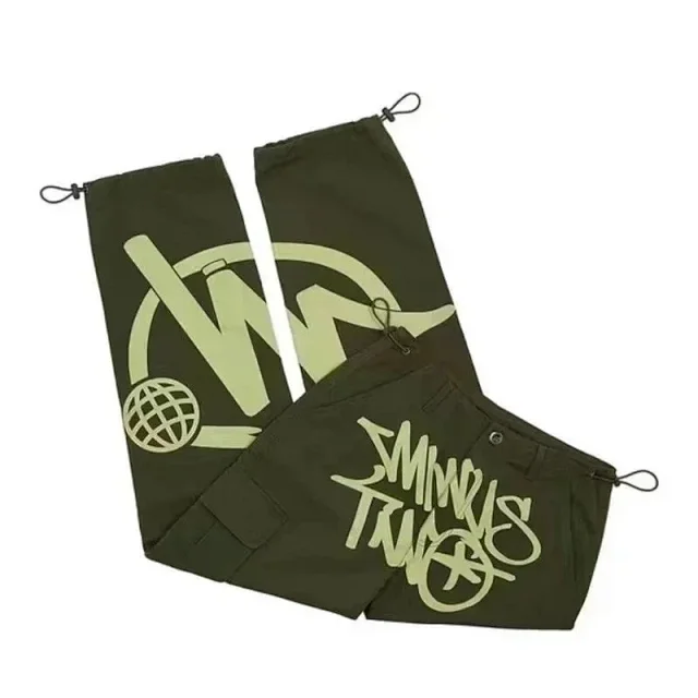 MINUS TWO Trousers Cargo with graphic print and drawstring cuffs product detail image 9