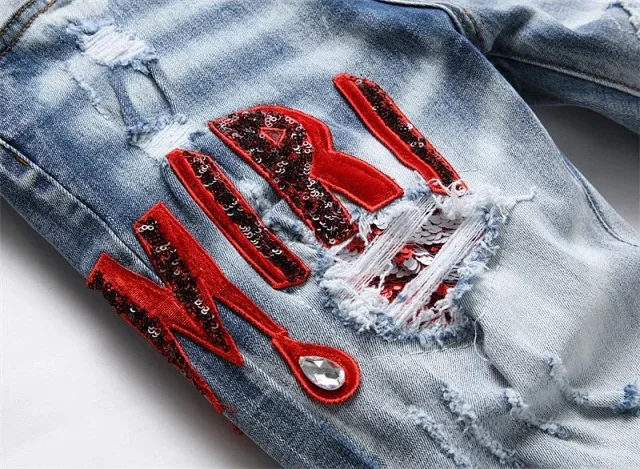 AMIRI Jeans Distressed embroidered skinny product detail image 10