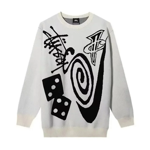 Stüssy Knitwear Graphic Logo Knit Crewneck Sweater product detail image 5