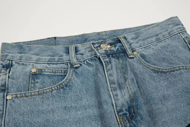Unbranded Jeans Straight-leg with cross patches and graphic print product detail image 2