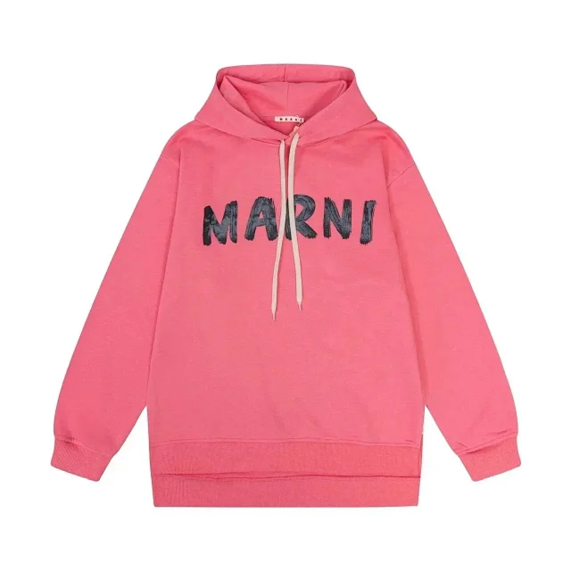 Marni Hoodies & Sweatshirts Logo Print Pullover Hoodie product detail image 5
