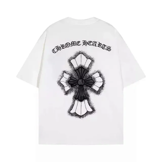 Chrome Hearts T-Shirts Short-Sleeve T-Shirt with Cross and Logo Back Graphic product detail image 8