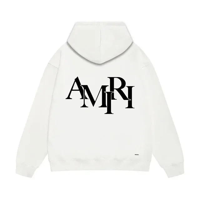 AMIRI Hoodies & Sweatshirts Logo-embroidered pullover hoodie with kangaroo pocket product detail image 10