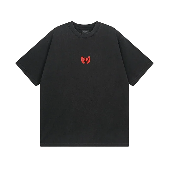 Balenciaga T-Shirts Oversized logo graphic T-shirt product detail image 7