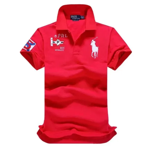 Ralph Lauren Polo Shirt Red Classic Fit Polo - 1