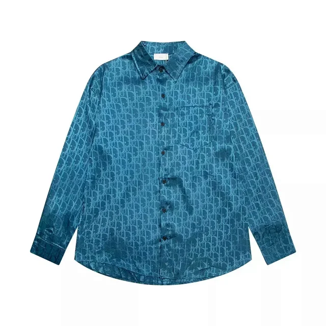 Dior Shirts Oblique jacquard long-sleeve button-up shirt product detail image 3