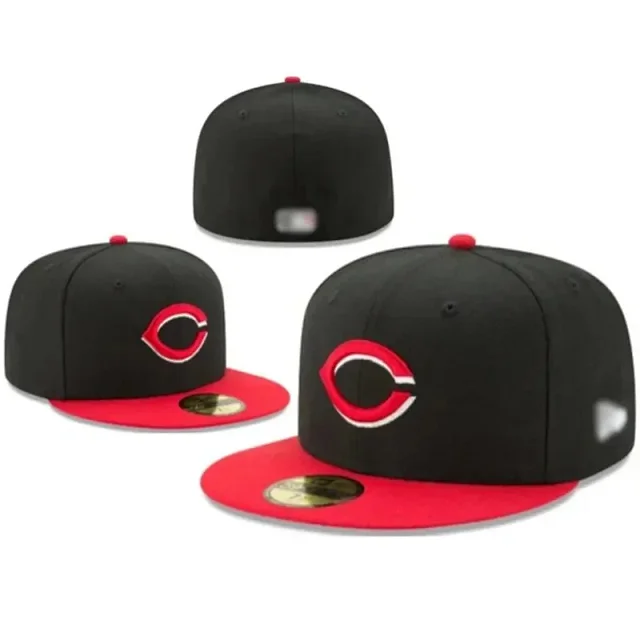 New Era Hats 59FIFTY-style flat-brim fitted baseball caps with embroidered team logos product detail image 9