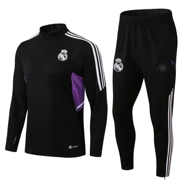 Adidas Real Madrid Training Tracksuit Black Purple - 1
