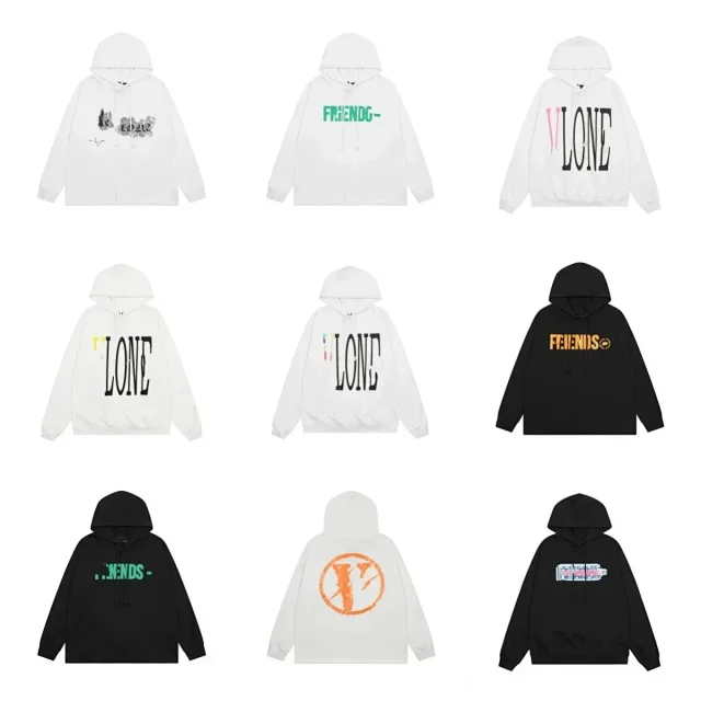 VLONE Hoodies & Sweatshirts Logo Print Pullover Hoodie product detail image 4