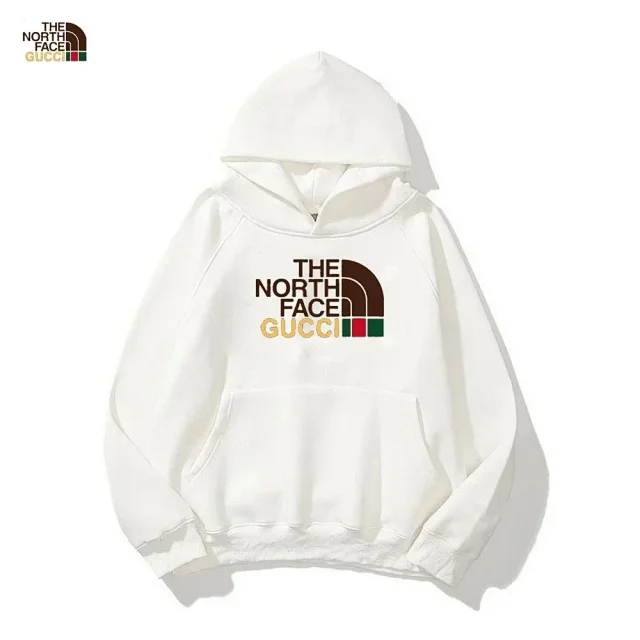 The North Face Hoodies & Sweatshirts Gucci logo-print pullover hoodie with kangaroo pocket product detail image 4