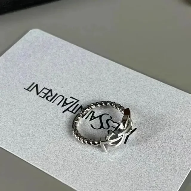 Yves Saint Laurent Jewelry Adjustable YSL Monogram Ring product detail image 2