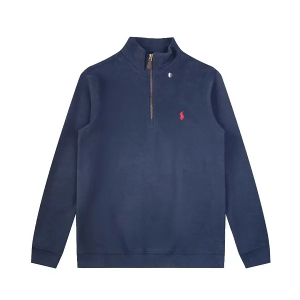 Ralph Lauren Quarter-Zip Pullover Navy Sweater - 1