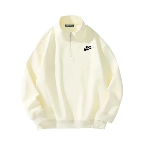 Nike Half-Zip Pullover Beige Hoodie - 1