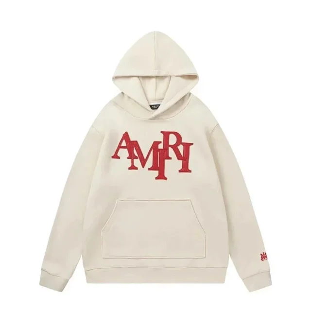 AMIRI Hoodies & Sweatshirts Logo-embroidered pullover hoodie with kangaroo pocket product detail image 2