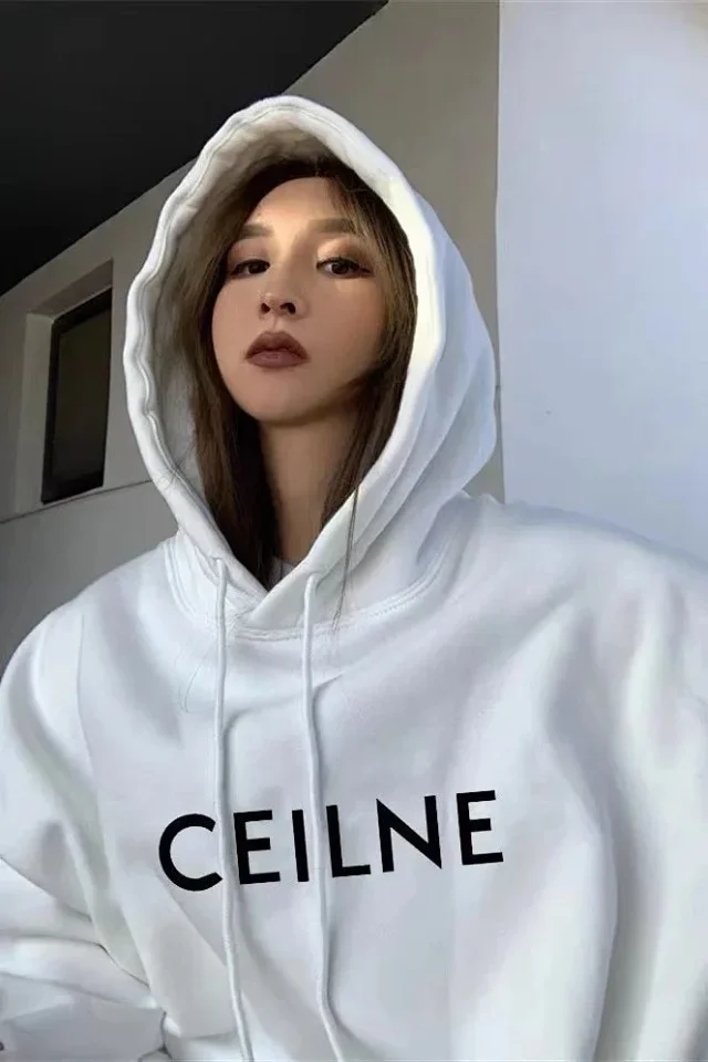 Unbranded Hoodies & Sweatshirts Pullover Hoodie with CEILNE Letter Print and Kangaroo Pocket product detail image 12