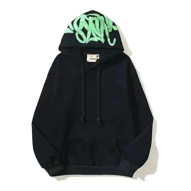 Unbranded Hoodies & Sweatshirts Pullover hoodie with graffiti hood print and kangaroo pocket product detail image 2