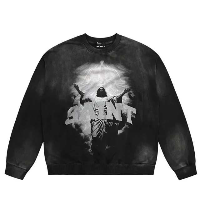 Saint Tears Hoodies & Sweatshirts Washed Graphic Print Hoodie and Sweatshirt product detail image 4