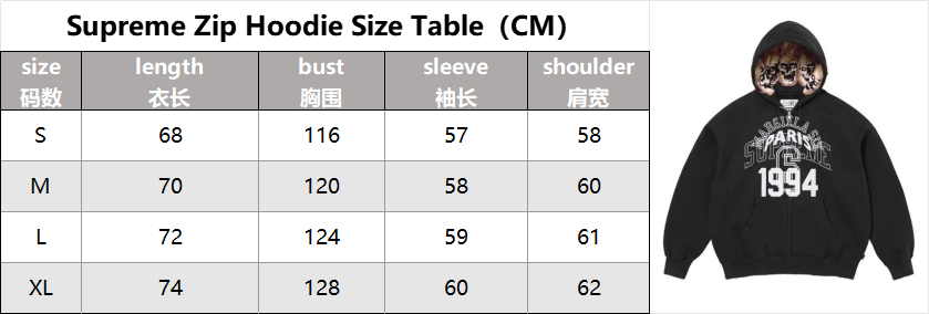 Supreme Hoodies & Sweatshirts Zip-Up Hoodie with Skull Hood Lining and 1994 Graphic image 2
