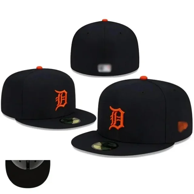New Era Hats 59FIFTY-style flat-brim fitted baseball caps with embroidered team logos product detail image 10