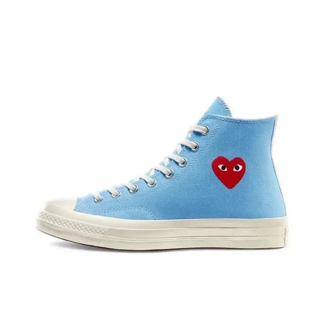 Comme des Garçons PLAY Sneakers Canvas lace-up with heart-and-eyes graphic product detail image 5