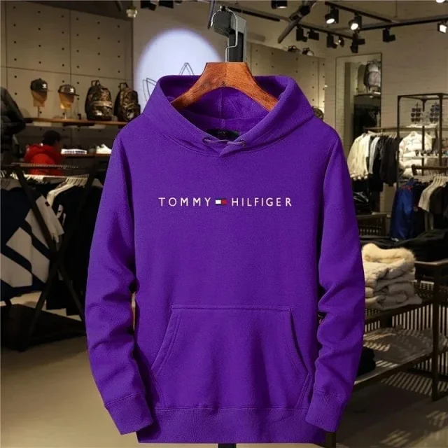 Tommy Hilfiger Hoodies & Sweatshirts Logo Pullover Hoodie with Kangaroo Pocket product detail image 7