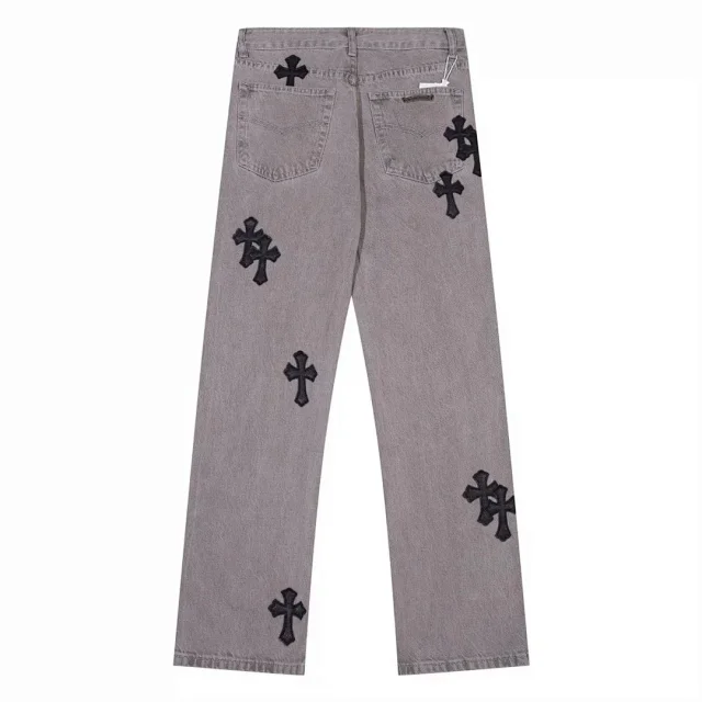 Unbranded Jeans Straight-Leg Cross Appliqué product detail image 3