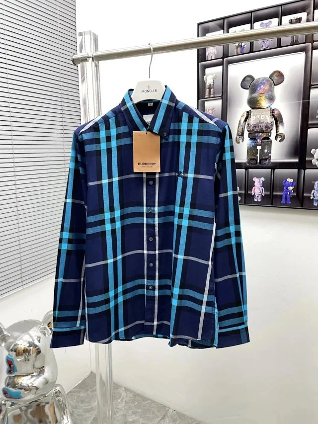 Burberry Shirts Long-Sleeve Check Button-Up Shirt product detail image 9