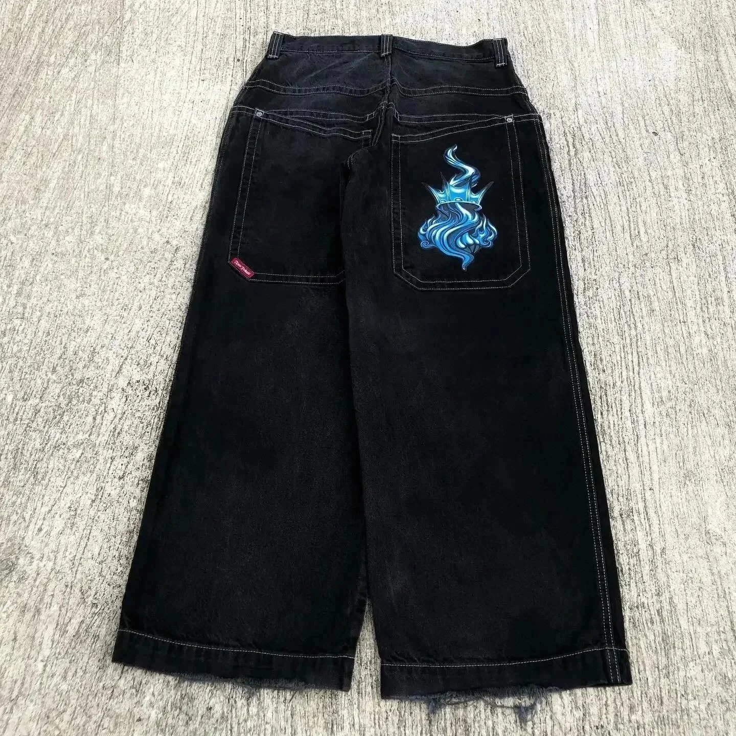 Unbranded Jeans Graphic Embroidered image 8