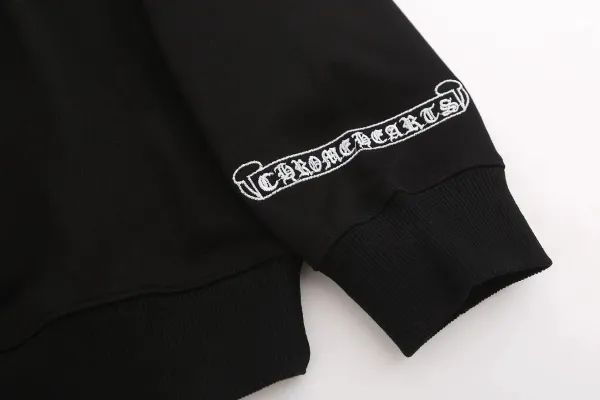 Chrome Hearts Cross Embroidered Black Crewneck Sweater - 5
