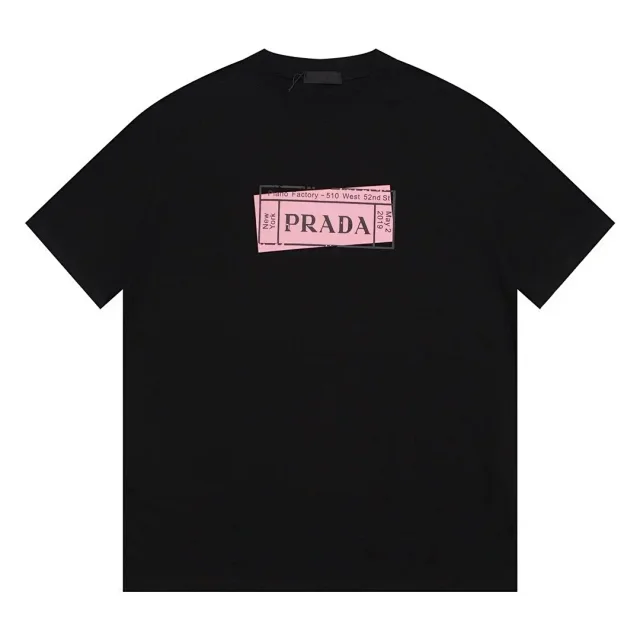 Prada T-Shirts Chain Graphic Logo T-Shirt product detail image 9
