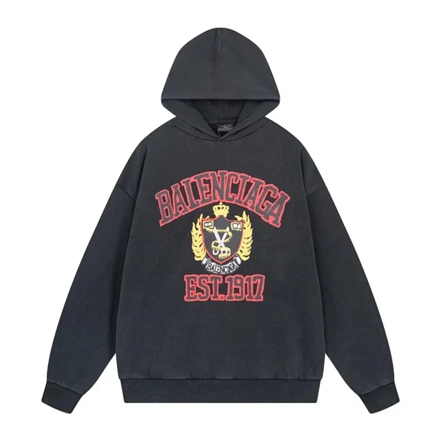 Balenciaga Hoodies & Sweatshirts Pullover hoodie with graphic logo print and kangaroo pocket product detail image 6