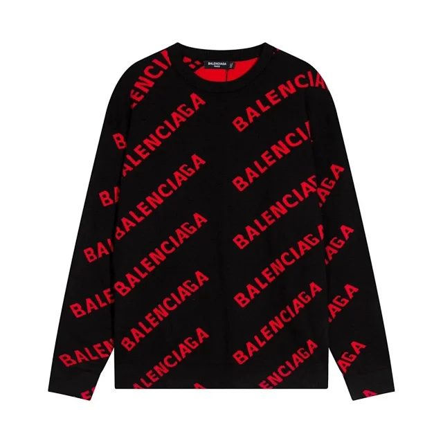 Balenciaga Hoodies & Sweatshirts All-over Logo Crewneck Sweatshirt product detail image 2