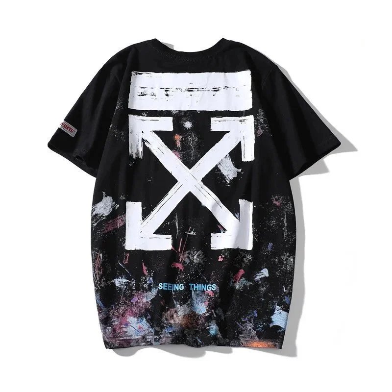Off-White T-Shirts Short-Sleeve Graphic Arrow Print — 1914 Black