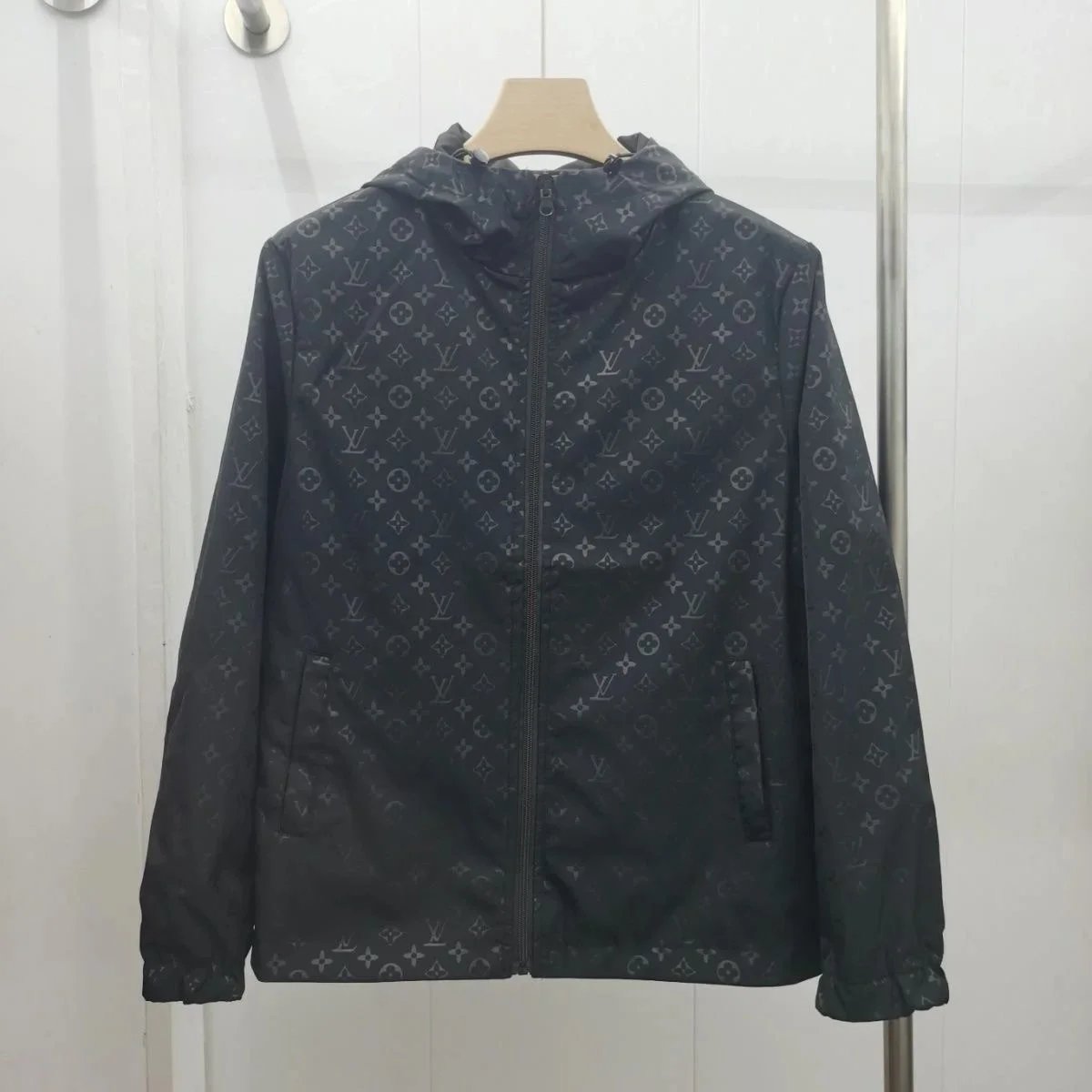 Louis Vuitton Black Monogram Windbreaker Jacket