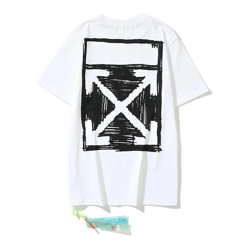 Off-White T-Shirts Short-Sleeve Graphic Arrow Print — 1412 white